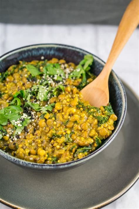 One Pot Curried Lentils And Quinoa With Kale Vegan And Gluten Free