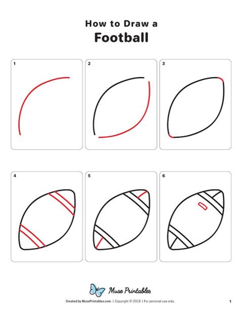 Learn How To Draw A Football Step By Step Download A Printable Version