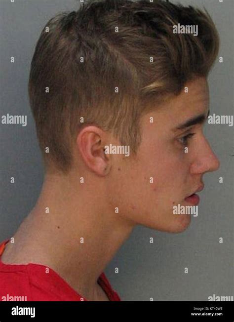 Justin Bieber Mugshot Profile Stock Photo Alamy