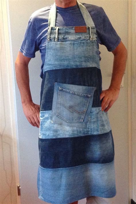 Apron Made Of Old Jeans Patchwork Blanket Old Jeans Aprons Made