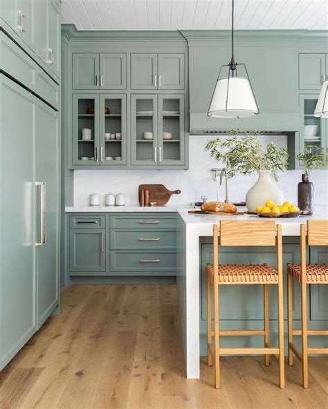 The Most Popular Sage Green Paint Colors For Kitchen Cabinets Sage