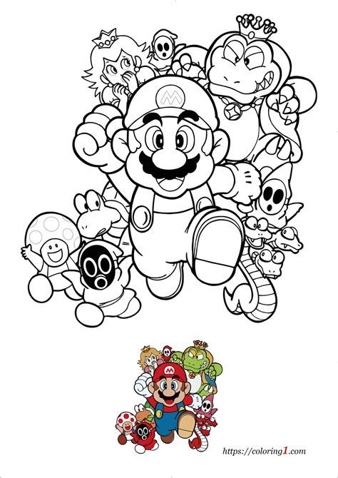 Coloriage Super Mario Bros Coloriage Gratuit à Imprimer Dessin 2021