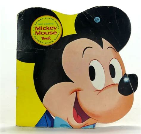 1977 Walt Disneys Mickey Mouse Book Golden Shape Book Paperback