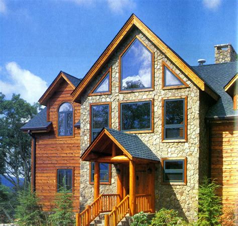 Stone Wood Exterior House Styles Home Cottage