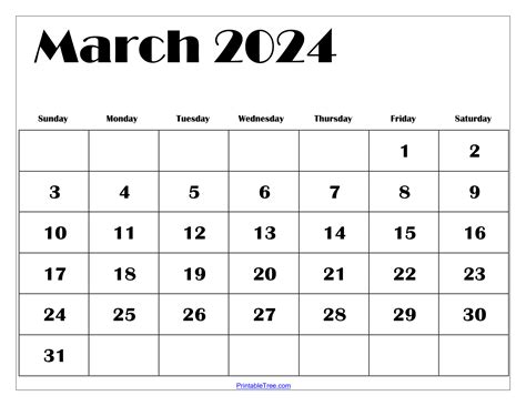 2024 Blank Calendar March 18th Free Printable December 2024 Calendar
