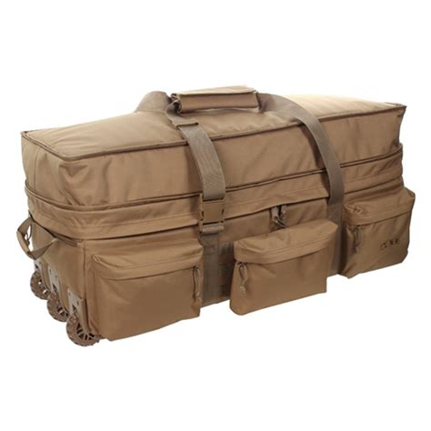 Coyote Brown Extra Large Rolling Load Out Bag | Military Luggage