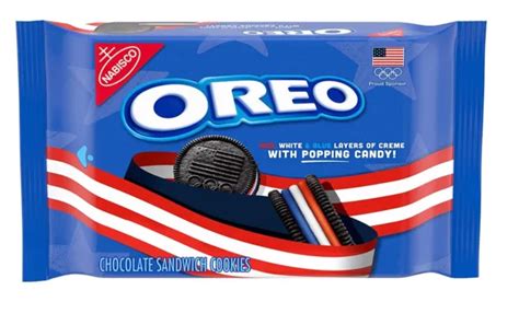 New Oreo Team Usa Chocolate Sandwich Cookies With Popping Candy Creme