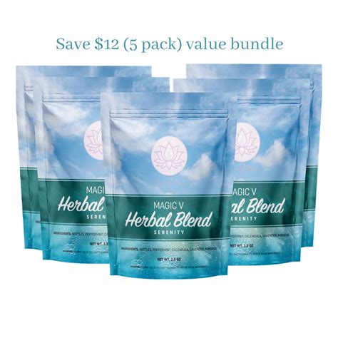 New Magic V Steam Serenity Herbal Blend 5 Pack Bundle Blend