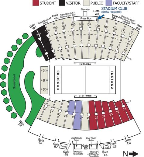 Big Ten Football Stadium Seating Charts College Gridirons