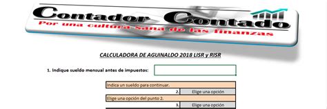 Calculadora De Aguinaldo Contador Contado