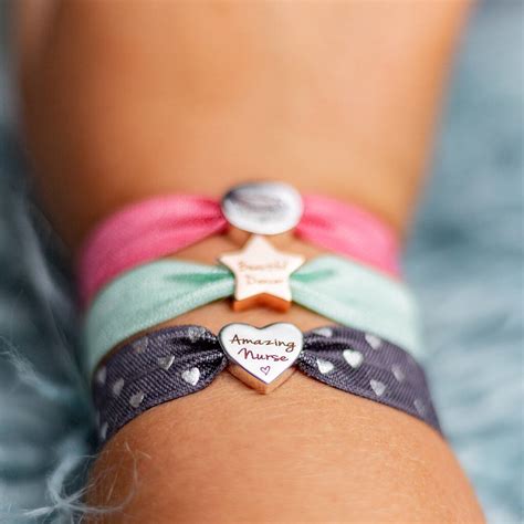 Nurse Personalised Stretch Bead Bracelet By Lily Belle