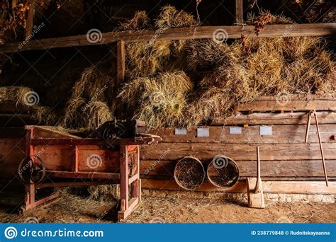 Kourim Czech Republic December Inside Rustic Wooden Old Barn