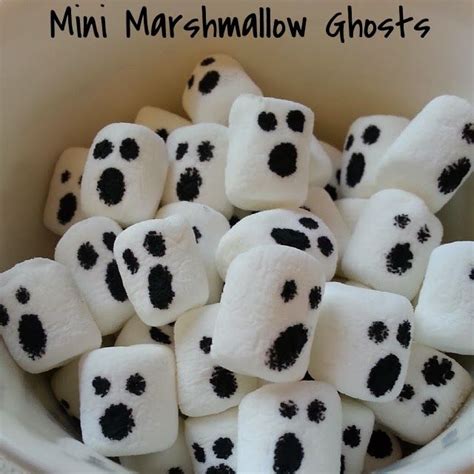 The Fresh Plate Mini Marshmallow Ghosts Mini Marshmallows Fall