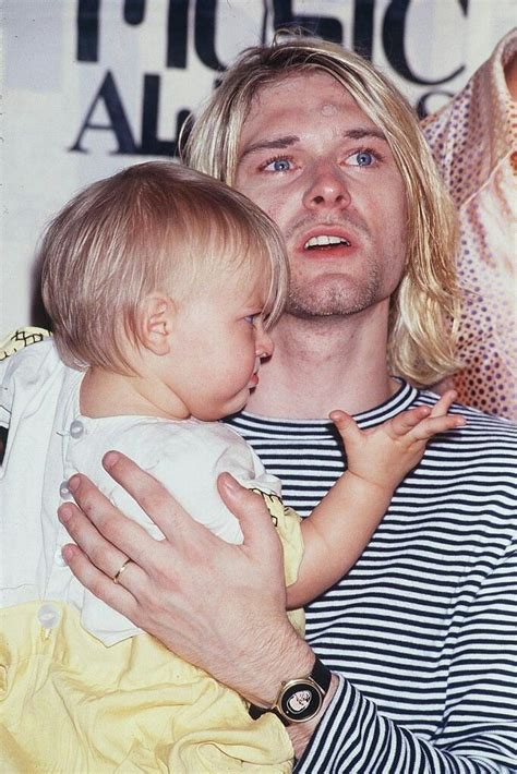 Kurt Cobain And Courtney Love With Their Daughter Frances Bean At The 1993 Mtv Video Music