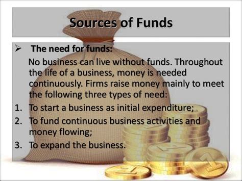 Sources Of Funds