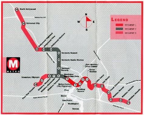 This Was The Plan For The Red Line In 1995 Los Angles Metro Subway