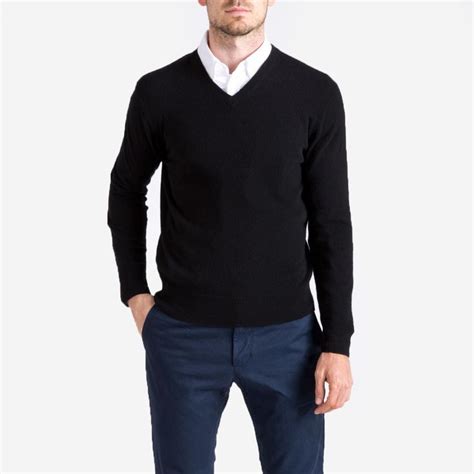Mens Cashmere V Neck Sweater By Everlane In Black Business Attire