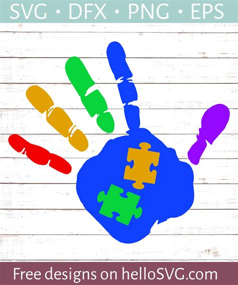 Autism Handprint Svg Free Svg Files
