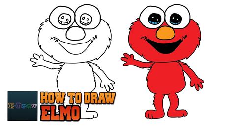 How To Draw Elmo Easy Drawings Step By Step Elmo From Sesame Street