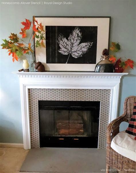 Diy Stencil And Pattern Ideas For Stylish Fireplace Makeovers And