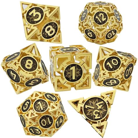 Hollow Metal Gold With Black Dice Hitdragons