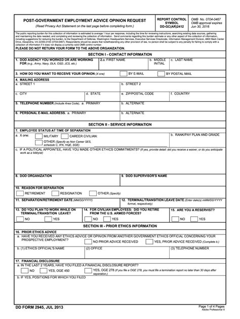 Dd Form 2412 Fill Out And Sign Printable Pdf Template