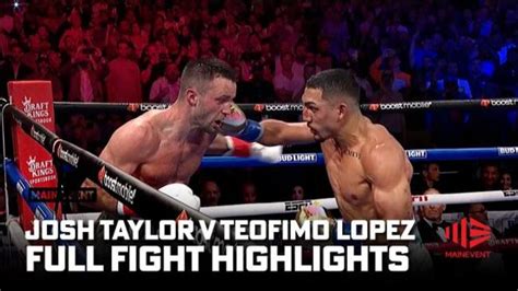 Josh Taylor V Teofimo Lopez Full Fight Highlights Code Sports