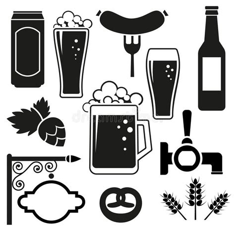 beer icons set stock illustration illustration of beer 85354374