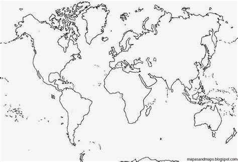Mapas and maps Mapa Planisferio sin División Política y sin nombres