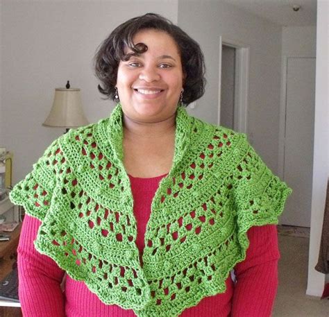 Emily Shawl Free Pattern From Lion Brand Green Yarn Is From Red Heart