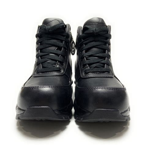 Nike Mens Air Max Goadome Acg Triple Black Leather Boots 865031 009