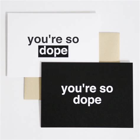 Youre So Dope Thank You Card Dear Dope Chick