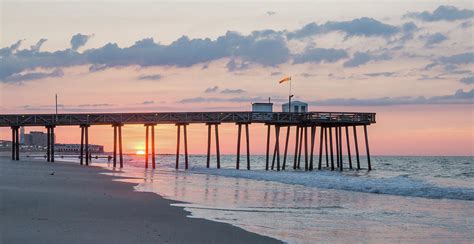 Fishing Pier At Sunrise In Ocean City New Jersey Photograph By