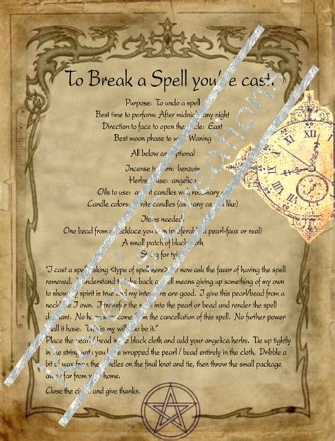 54 Pages Of Spells For Homemade Halloween Spell Book Instant Digital