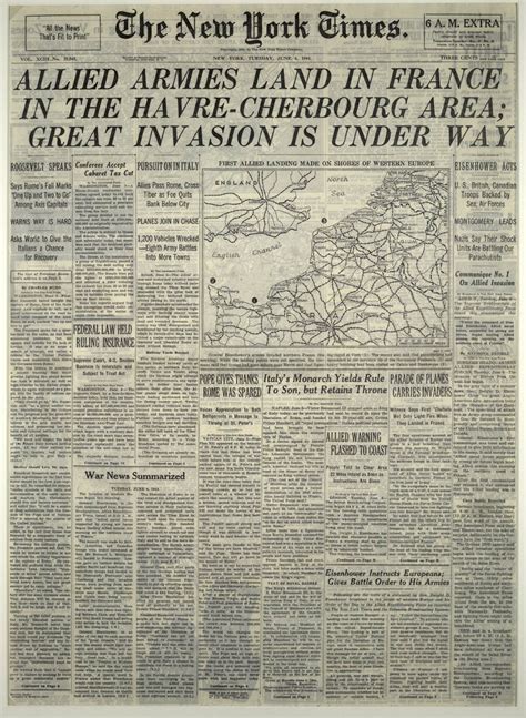 Example of news paper word template free download. 67 Years Ago: D-Day