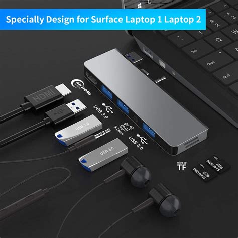 Surface Laptop 1 Laptop 2 Usb Hub Docking Station With Uk