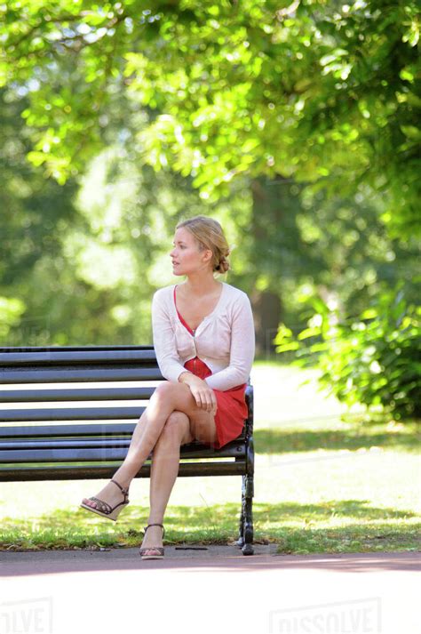 Lady Sitting On Bench Hot Sex Picture