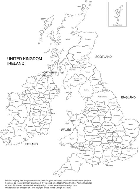 Printable Blank Uk United Kingdom Outline Maps Royalty Free For