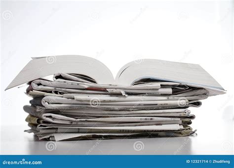 Book And Newspaper Stock Photo Image Of Book Newspaper 12321714