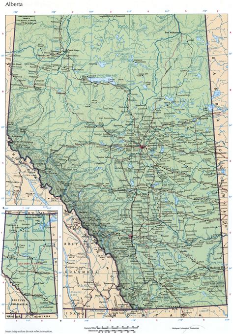 Map Of Alberta Canada With Cities And Towns Get Map Update