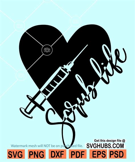 Scrub Life Svg Nurse Life Svg Livin The Scrub Life Svg Cna Nurse Svg