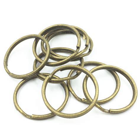 20pcs Bronze Tone Double Jump Ring Round Alloy Fashion Jewelry Diy