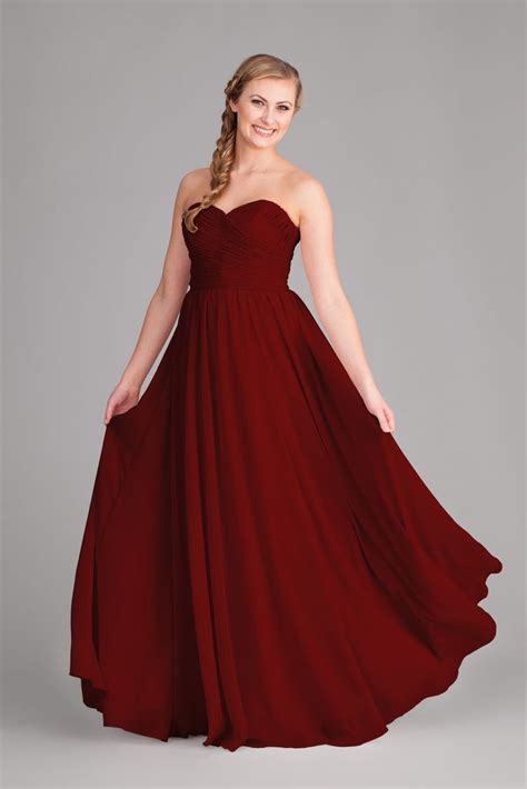 A Strapless Chiffon Bridesmaid Dress Thats Available In Our Gorgeous