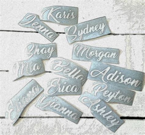 Name Decal Glitter Name Decal Pattern Name Decal Custom Etsy