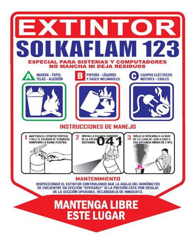 Señales Extintor Solkaflam 20x25 Cuotas Sin Interés