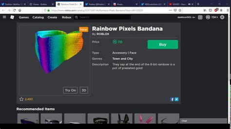 Rainbow Bandana Roblox