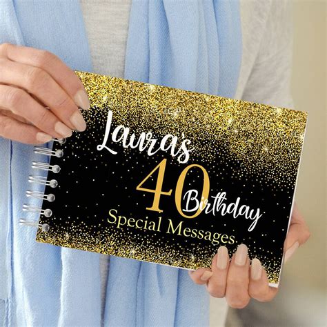 Personalised 40th Birthday Party Book Birthday Guest Book Etsy Australia