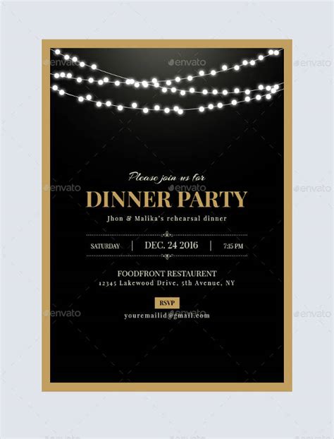dinner invitation templates psd ai  premium