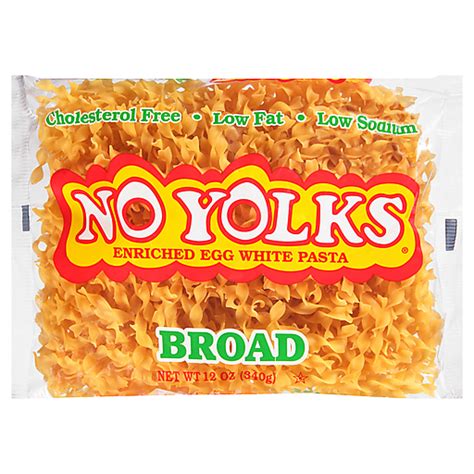 No Yolks Broad Enriched Egg White Pasta Oz Bag Pasta Noodles