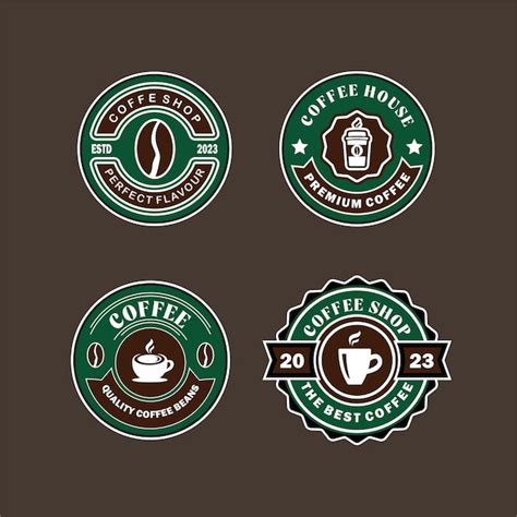 Premium Vector Vintage Coffee Logo Color Template